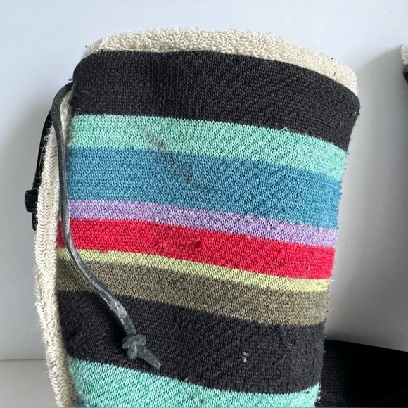 SmartWool Slippers Boot Over Easy Fritter Free Wool Colorful Stripe Womens 9 - Picture 10 of 15